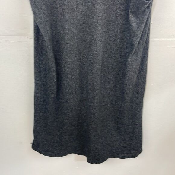 Madewell Heather Gray Knit Dress Shirt Strapless size Large 100% Cotton - Picture 6 of 13